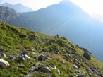 Il lungo traverso che si effettua partendo dal Rifugio Bignami