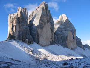 Le Tre Cime di Lavaredo viste dall'omonima Forcella